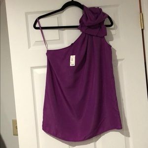 The Limited silk off shoulder top